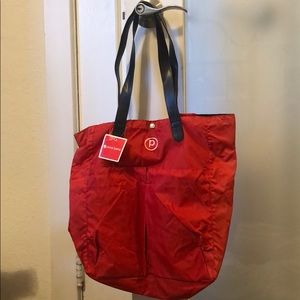 Pure Barre Red gym tote bag